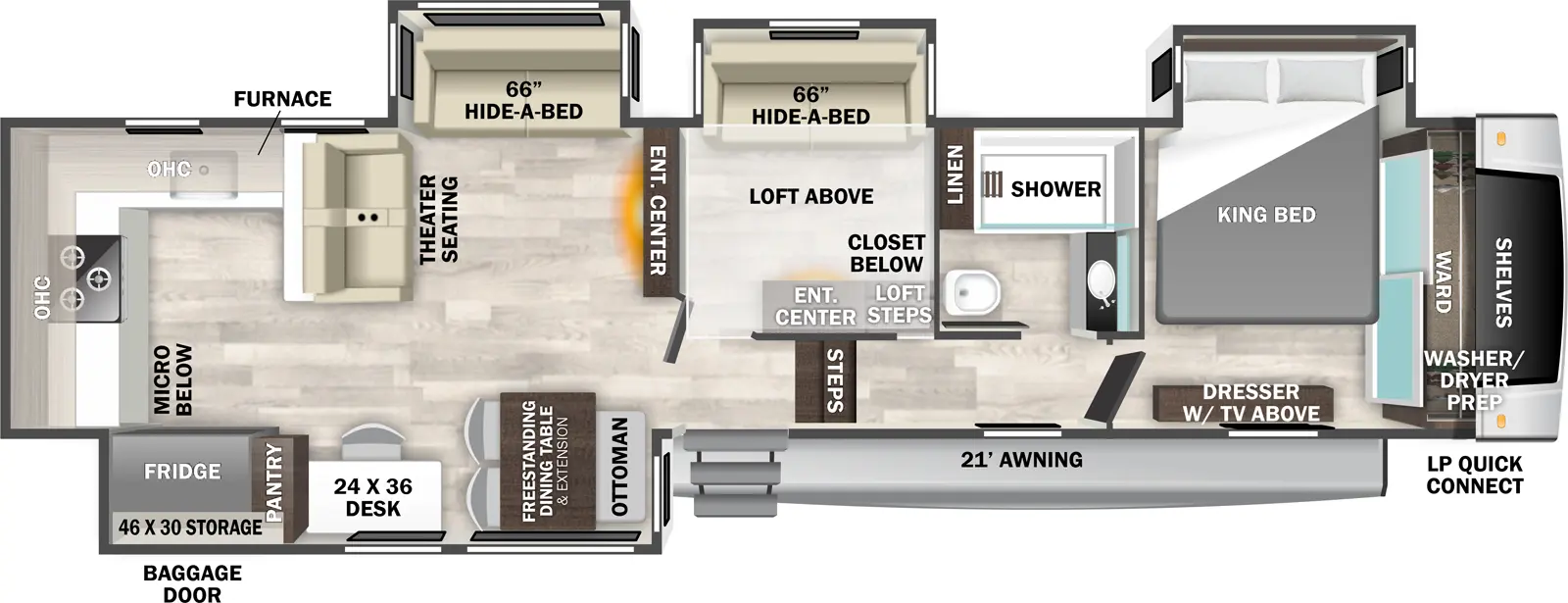 Cedar Creek Experience 39RKB Floorplan